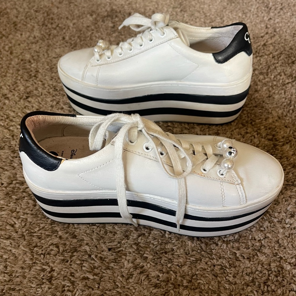 MOA | Master of Arts & Mickey Mouse White Platform Sneakers | Size 7.5 - Picture 7 of 11